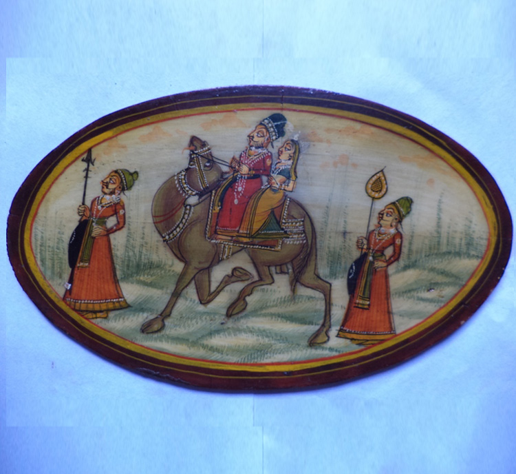 Royal Couple on camel ride - Painting