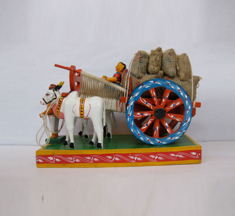 Bullock Cart with gunny bags